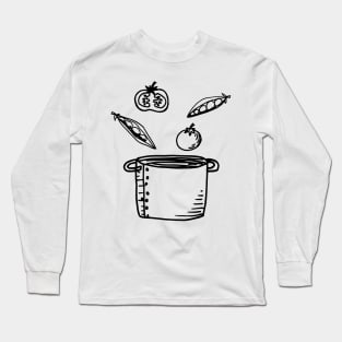 Retro Vegetable Soup Long Sleeve T-Shirt